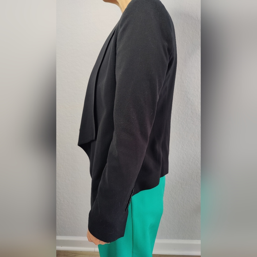 BCBGmaxazria blazer black open front size M long sleeve - Picture 4 of 6